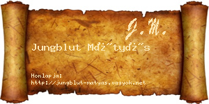 Jungblut Mátyás névjegykártya